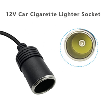USB-C 5V sampai 12V pemantik rokok mobil soket Cig voltase langkah kabel catu daya untuk berkendara perekam GPS Dashcams