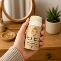 Stick déodorant biodégradable en bambou et kraft sur mesure, contenant des tubes en papier kraft avec revêtement en papier ciré