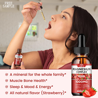 Supplément liquide de citrate de magnésium Ashwagandha gouttes dosage oral avec calcium zinc vitamine D3 B6 B12 CoQ10 potassium magnésium