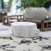 Support de pot en béton à texture bois personnalisé, matériau ciment écologique, style chinois, base de théière Kung Fu, décoration pour salon de thé