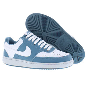 รองเท้าผู้หญิง Nike Court Vision Low Next Nature Leather สีขาว สีฟ้าสโมคกี้ สไตล์วอล์คกิ้ง - Product Image 4