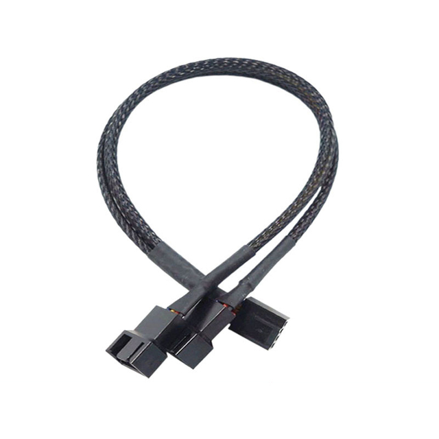 4-pin Fan Power 4 In1 3ways Dual Converter 27mm Extension PWM Fan Splitter Cable Connector for Computer Cooling Fan Power