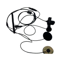 Helm Full Face Walkie Talkie Headset Interkom Mikrofon Tahan Air PTT Bahan PU Keras dan Jernih untuk Radio Dua Arah Baofeng UV5R BF888S