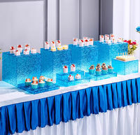 Support de buffet pliable en acrylique pour desserts et gâteaux, idéal pour la restauration, les hôtels, les restaurants et les mariages