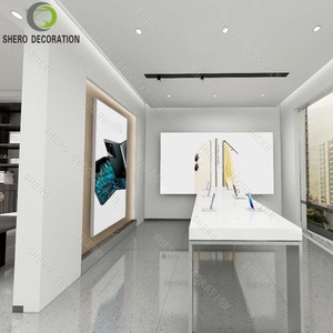 Décoration intérieure de boutique moderne blanche, mobilier d'exposition pour magasin de téléphonie mobile, design 3D pour boutique de téléphones portables - Product Image 5