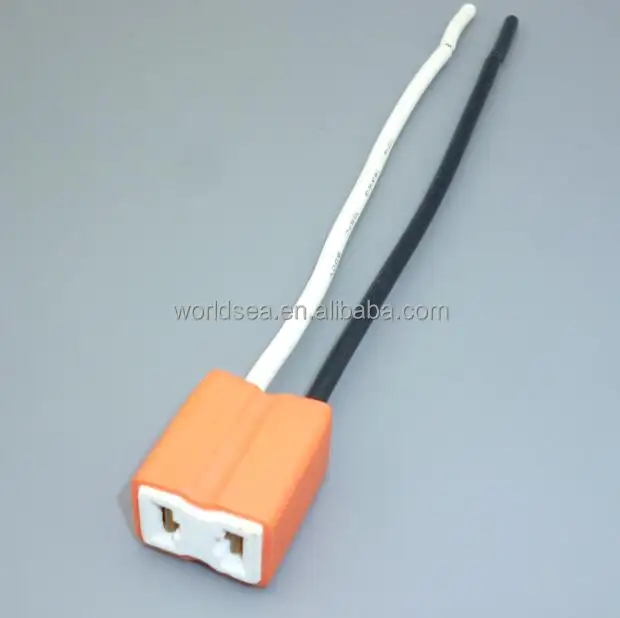 100pcs 16AWG 14.5cm Copper Cable Ceramic Car H7 Bulb Holder,Auto H7 Bulb Socket, Automobile H7 Connector