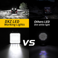 DXZ H-F-128 4 pouces 128 LED Projecteur de travail à faisceau spot 9-80V Blanc pour camion, bus, chariot élévateur, tout-terrain
