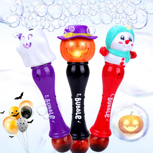 Bacchetta per festa di Halloween con effetto a LED elettrizzante macchina a bolle di zucca regalo per bambini - Product Image 1