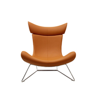 Meubles de luxe en cuir chaise longue de loisirs avec pouf populaire Offre Spéciale salon en acier moderne meubles nordiques 1 ensemble
