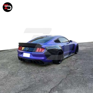 Mới nhất phong cách rộng CD <span class=keywords><strong>body</strong></span> <span class=keywords><strong>Kit</strong></span> cho <span class=keywords><strong>Mustang</strong></span> với bên váy Fender Pháo Sáng thân cây Spoiler phía trước Bumper Lip - Product Image 3