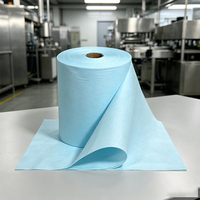 Einweg-Schwerlast-Reinigungstücher Blaue Wischtücher Vliesstoff Industrielle Mehrzweck-Fusselfreie Reinigungstücher Jumbo-Rolle