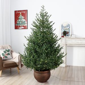 ต้นคริสต์มาสเทียมแบบมีบานพับ ดีไซน์ใหม่ ขนาด 4 ฟุต/5 ฟุต/6 ฟุต/7 ฟุต/8 ฟุต/9 ฟุต/10 ฟุต สไตล์หรูหรา พร้อมไฟ LED - Product Image 1