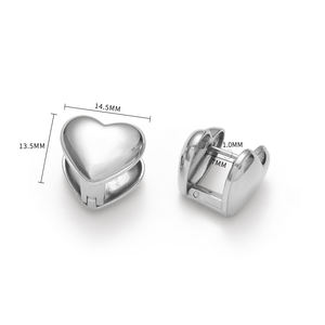 Pendientes de Acero Inoxidable 316L con Baño de Oro de 18k, Forma de Corazón, Estilo Lindo para Mujer, Pendientes de Clip Populares, Resistentes al Deslustre - Product Image 2