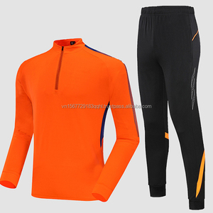 Conjunto de Camiseta de Fútbol Estampada de Manga Larga para Hombre y Mujer, Unisex, Transpirable, de Secado Rápido, con Media Cremallera, para Adultos y Adolescentes, Ropa de Entrenamiento para Todas las Temporadas - Product Image 4