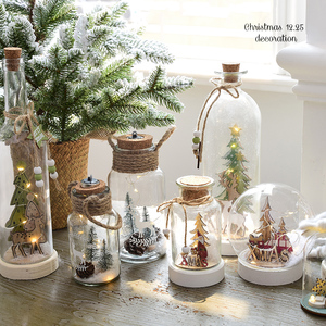 <strong>Wholesale</strong> Bottle Brush Snowman Ball Night Light Decorative Ornament Glass Cover Lighting Reindeer Christmas Tree <strong>Snow</strong> <strong>Globe</strong> - Product Image 2