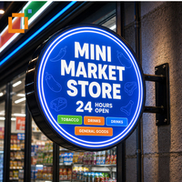 Enseigne publicitaire lumineuse ultra-mince en aluminium sur mesure, formée sous vide, pour salon de coiffure, magasin de détail, extérieur