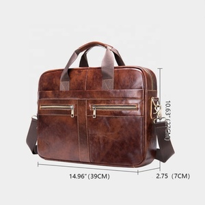 <b>Leather</b> Men Messenger Shoulder Cross Body Bag Genuine <b>Leather</b> <b>Briefcase</b> Men's Fashion Laptop Bags - Product Image 2