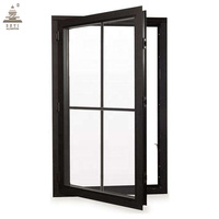Ventanas Francesas Modernas de Aleación de Aluminio, Ventanas Antirruido con Doble Vidrio Templado, Estilo Plegable Abatible para Dormitorio