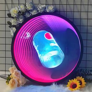 Lampu Neon cermin <span class=keywords><strong>Infinity</strong></span> kustom kualitas tinggi iklan dinding keluaran baru untuk Mall dekorasi ruang permainan tamu - Product Image 2