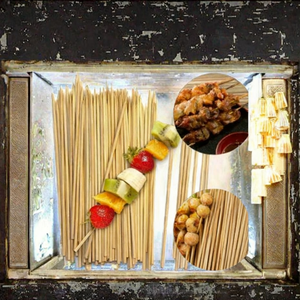 Xiên tre thủ công tốt nhất cho trang trí tiệc thanh lịch để nướng trái cây marshmallows than BBQ thiết kế thanh độc đáo - Product Image 4