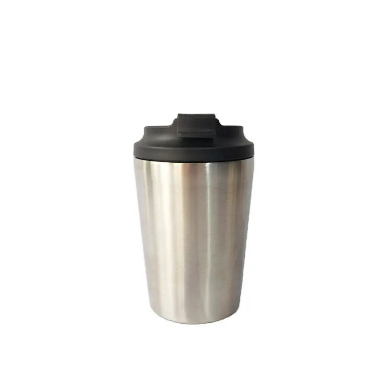 Özel çift duvarlı paslanmaz çelik 12 oz yeniden kullanılabilir kahve fincanları kapaklı sızdırmaz 12 oz seyahat yalıtımlı kahve bardağı kupa