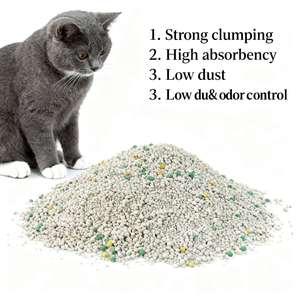 Litière pour chat en bentonite en forme de boule BENJIE Factory OEM ODM, multi-parfums, sans poussière, forte absorption, charbon actif, sable gris 8kg - Product Image 4