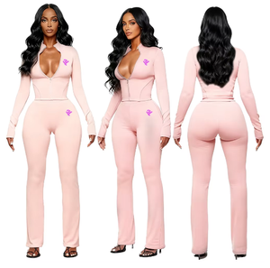 Alxin Tuta Sportiva in Due Pezzi in Pile, Stile Y2K Streetwear, <span class=keywords><strong>Abbigliamento</strong></span> Primaverile da <span class=keywords><strong>Donna</strong></span> - Product Image 1