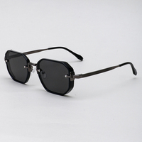Lunettes de soleil rectangulaires vintage de marque 3501, logo personnalisé, verres en nylon rétro carrés, lunettes de soleil en métal TR pour femmes et hommes