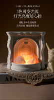 Lampe à sel de l'Himalaya en céramique faite à la main, bougeoir ange, lampe aromatique en cristal, boîte d'aromathérapie, écran LED, Diwali, Noël, Fête des Mères
