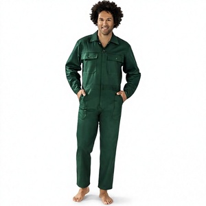 Overol de Trabajo de Algodón Verde para Hombre, Uniforme a Prueba de Polvo, Manga Larga - Product Image 1