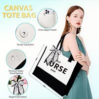 Coffret cadeau d'appréciation pour infirmières Suhctuptx pour femmes infirmières - Semaine des infirmières, cadeau de fin d'études, cadeau de Noël, sac de plage en toile, gobelet