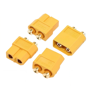 Amass XT60PB-F XT60PB-M Módulos de entrada de energía de latón para montaje vertical en PCB, juego de enchufes/conectores de alta corriente de 30A para RC ESC LiPo - Product Image 1