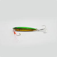 Leurre de jigging avec poids en plomb pour eau douce et eau salée, pour bar rayé, bar noir et poisson mandarin, avec appât.