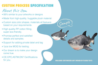 Peluche personnalisée : Jouet en peluche requin sur mesure, oreiller en peluche, création de peluche à partir de photo, jouet en peluche personnalisé