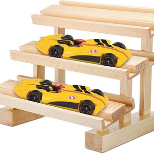 Wooden <b>Car</b> <b>Model</b> Display Rack Three Tier Desktop <b>Toy</b> Storage Stand For Kids Age 5 To 7 Years - Product Image 1