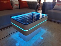 Table basse pub d'extérieur Meubles de discothèque 3d Design d'intérieur Led Infinity Effet miroir Tiki Whisky Table de bar éclairée