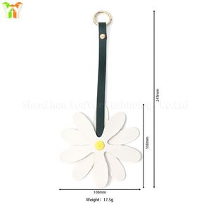 Faux Sun <b>Keyring</b> Purse Backpack Accessory Daisy Leather Bag Flower Fashion Charm - Product Image 4