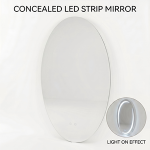กระจกอัจฉริยะทรงรี LED Kingstin - กระจกแต่งหน้าแบบเรืองหลังระดับพรีเมียมสไตล์มินิมอล - Product Image 3