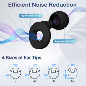 Custom Quiet 2 Ear <b>Plugs</b> Soundproof Noise Reduction Earplugs Safety Reusable Silicone Ear <b>Plugs</b> for Sleep - Product Image 2