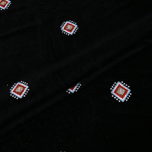 HA-18141H Trung Đông Spandex Polyester 420 gam/mét đan nhung thêu vải cho hàng may mặc - Product Image 2