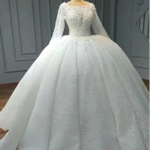 <span class=keywords><strong>Robe</strong></span> de Mariée et de Cérémonie Personnalisée Livraison Directe, Nouvelle Collection Haute Qualité, Style Féerique Simple avec Voile Cadeau et Jupon - Product Image 1