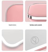 Mini miroir grossissant LED de poche rechargeable double face, design pliable pour le maquillage en voyage ou comme cadeau