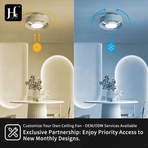 Coastal Style <b>Ceiling</b> Fan <b>Light</b> LED Warm White Surface Mounted Plastic Body 2700K for Living Room - Product Image 2