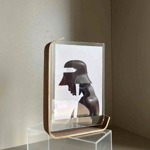 Handmade 7-inch Acrylic gỗ hình ảnh khung l-hình dạng hai mặt treo phong cách sáng tạo cổ điển Nhà gỗ khung - Product Image 5