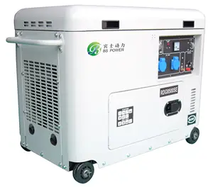 50HZ/60HZ 6KW Water Cooled Small Diesel Generator Set Portable Type