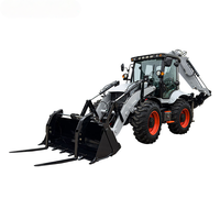 Machines de terrassement de haute qualité, haute charge, haute performance, chargeuse 7,6t 766A, chargeuse-pelleteuse avec chargeuse de 1m³, pelle de 0,3m³