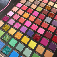 Palette de fards à paupières Super Fire 88 couleurs pour maquillage de scène, facile à appliquer, multicolore