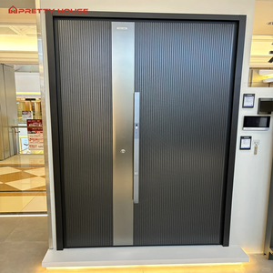 Portes <span class=keywords><strong>d</strong></span>'<span class=keywords><strong>entrée</strong></span> en aluminium pour villas de villégiature, conformes aux normes européennes, portes pivotantes en aluminium pour la maison - Product Image 3