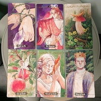 Jeu de cartes Oracle personnalisé 350 g/m² avec impression effet ombre, cartes douces au toucher en velours à reflets, avec boîte magnétique et bords dorés