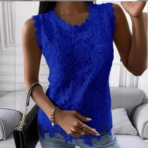 NOVEDAD DE VERANO 2025, ropa de mujer para <span class=keywords><strong>Amazon</strong></span> Wish, superventas, <span class=keywords><strong>blusas</strong></span> de encaje de estación independiente transfronteriza - Product Image 4